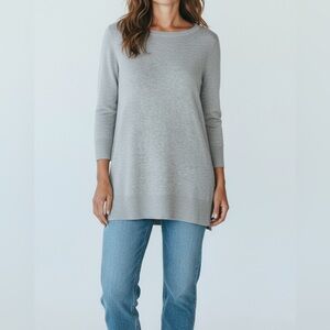 Cable & Gauge Light Gray Knit Top size Sp